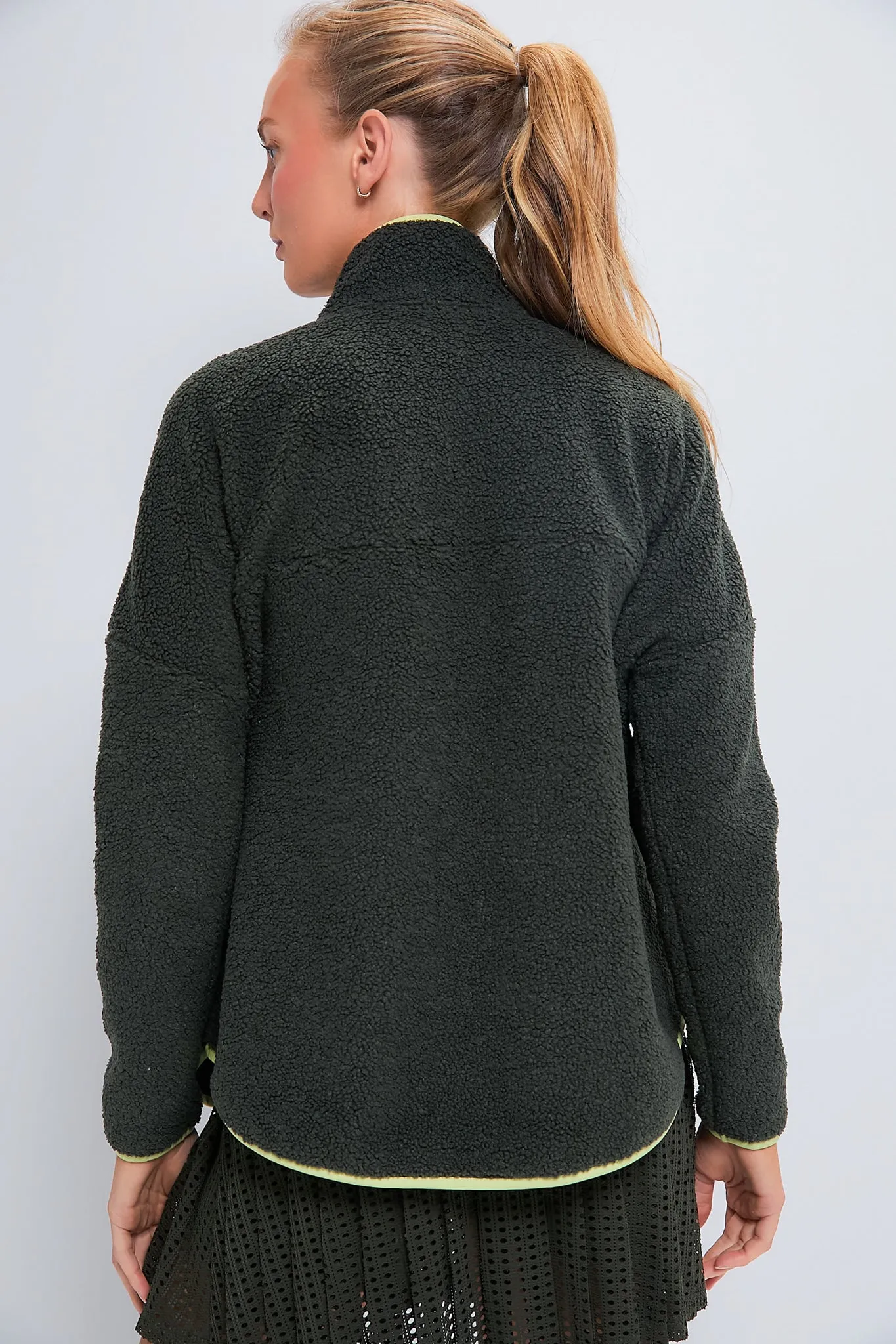 Army Green Fleece Cady Quarter Zip
