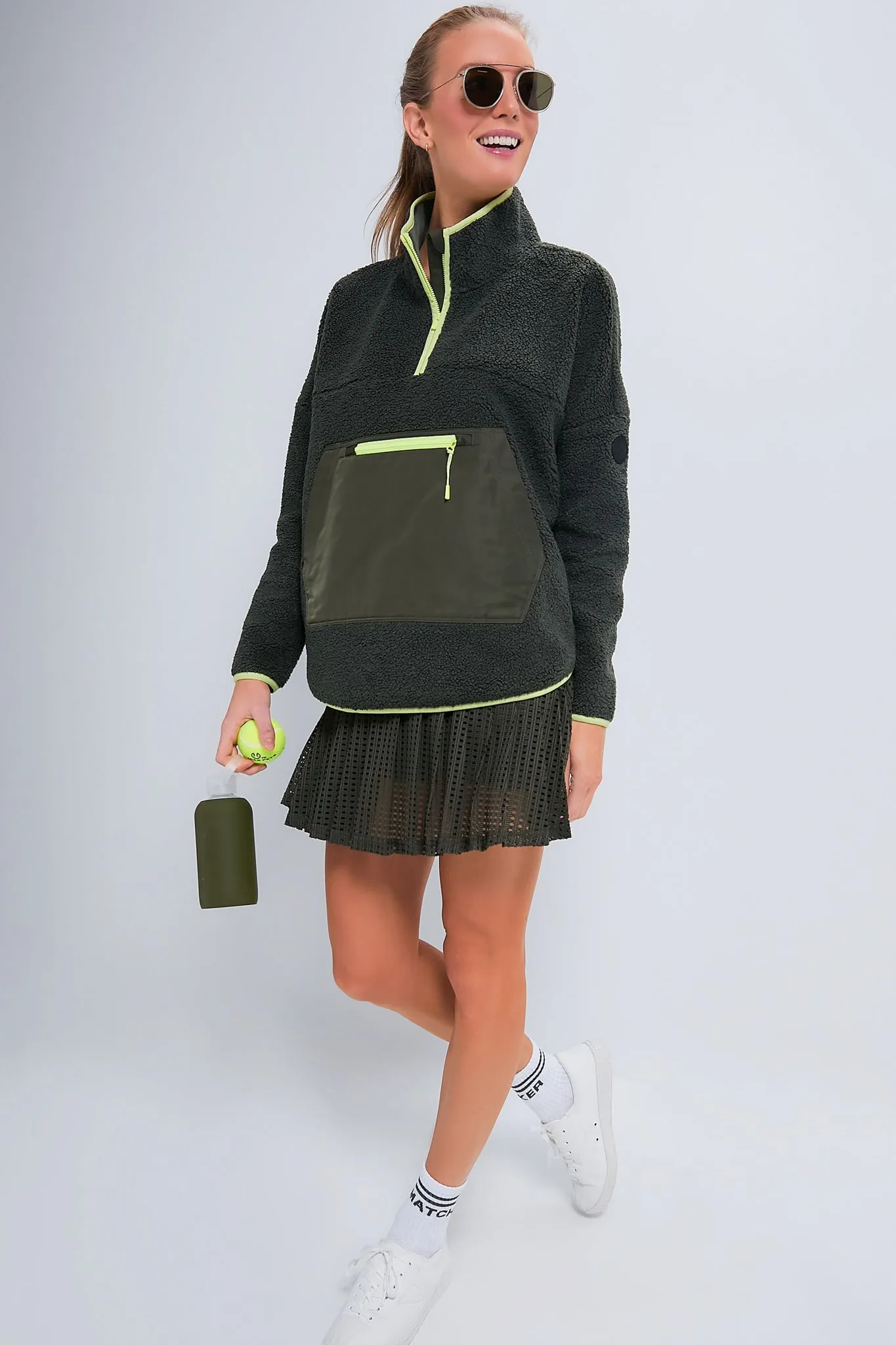 Army Green Fleece Cady Quarter Zip