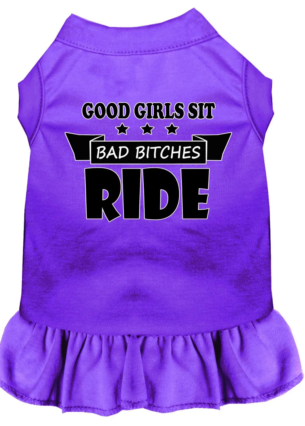 Bitches Ride Screen Print Dog Dress Purple Xxxl (20)