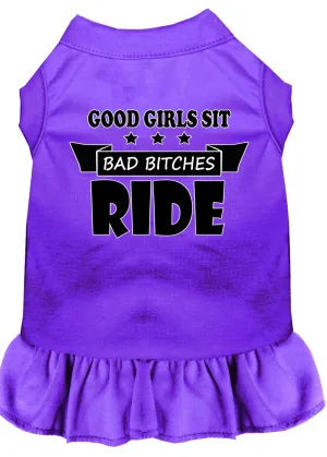 Bitches Ride Screen Print Dog Dress Purple Xxxl (20)