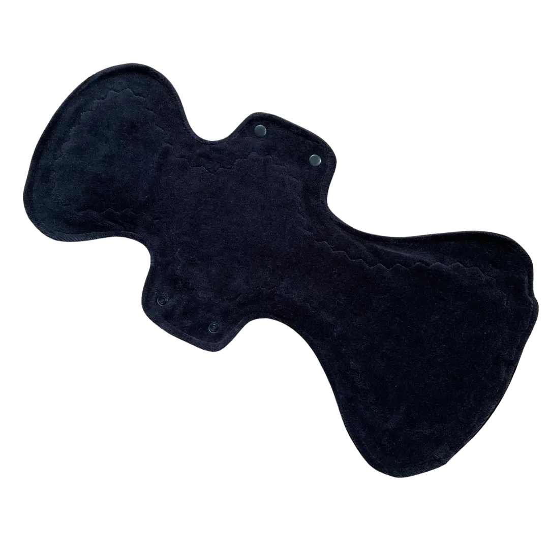Black Mega Pad - Organic Cotton Reusable Maternity Pad Very Heavy Flow Pad