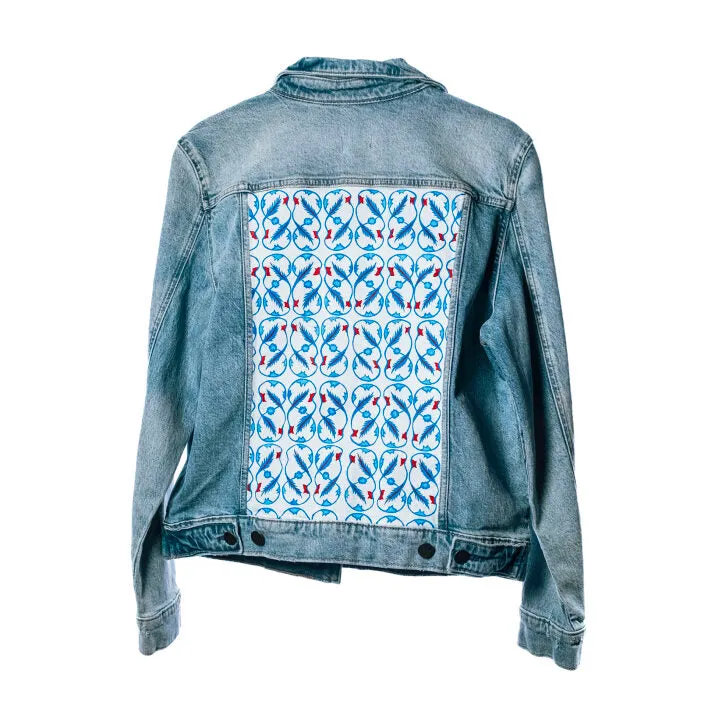 Custom Mosaic Hand Painted Denim Jacket