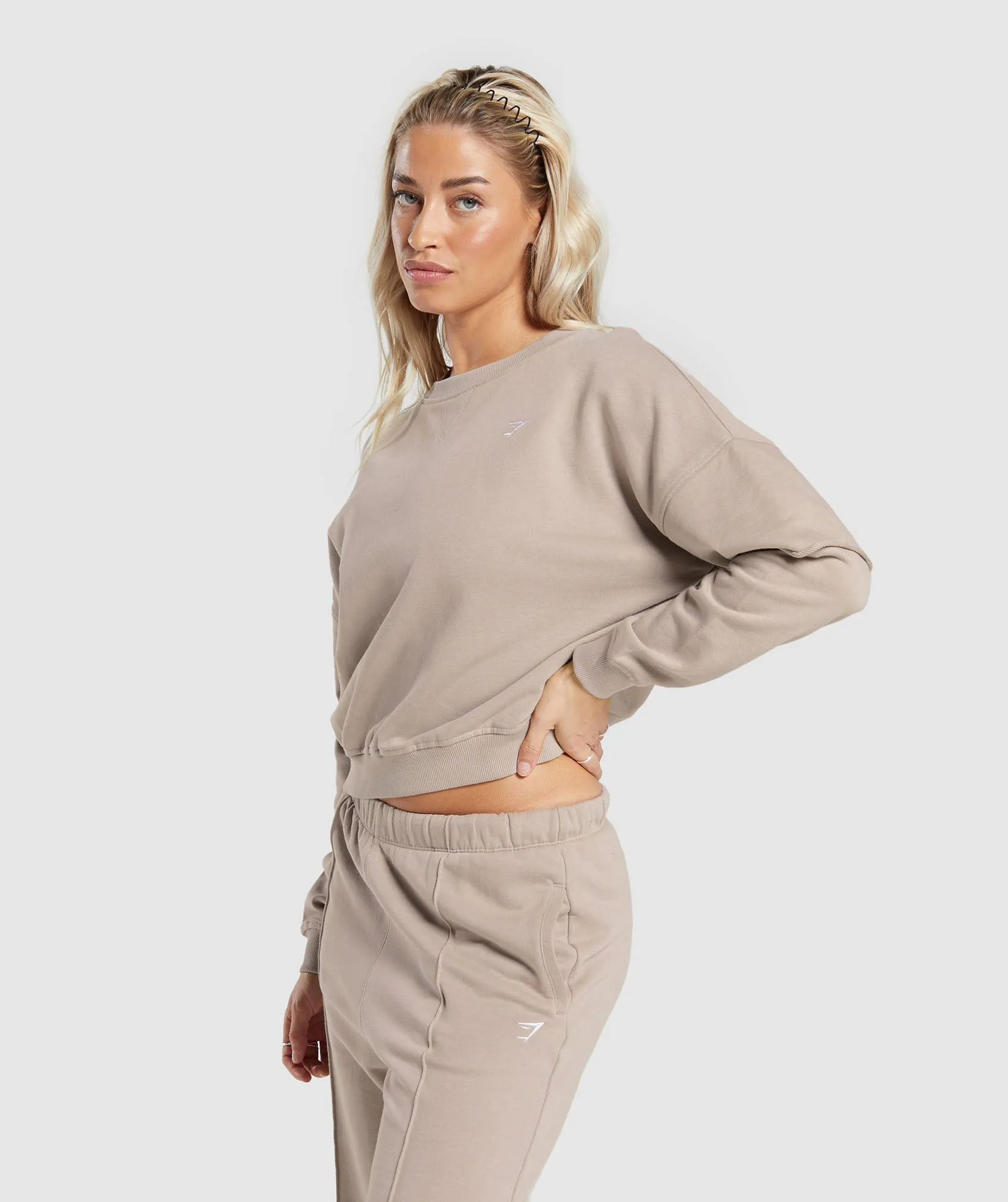 Gymshark Lifting Oversized Sweatshirt - Stone Pink