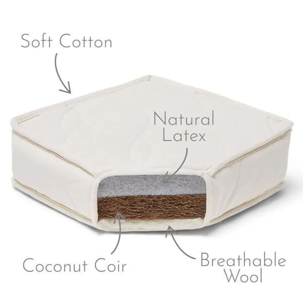 Little Green Sheep Twist Natural Cot Bed Mattress 60 x 120cm