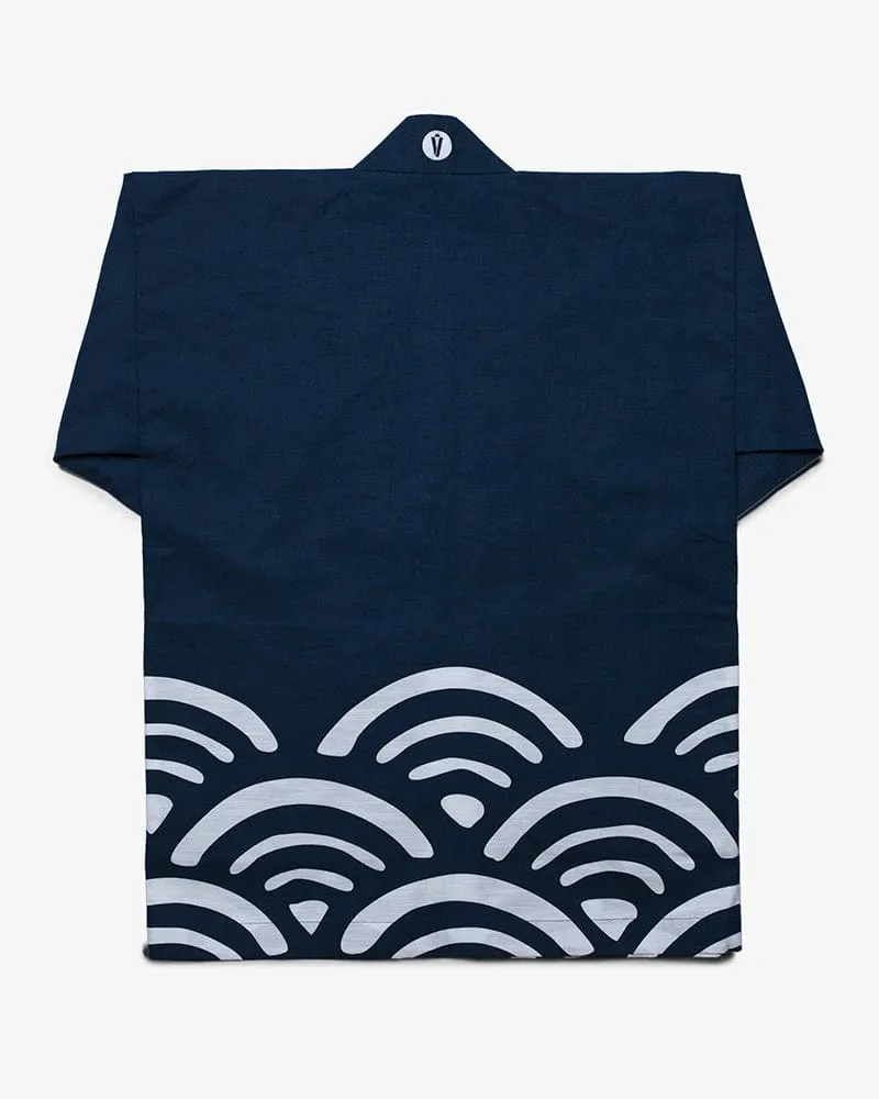 Modern Happi Jacket, Slab Cotton, Seigaiha