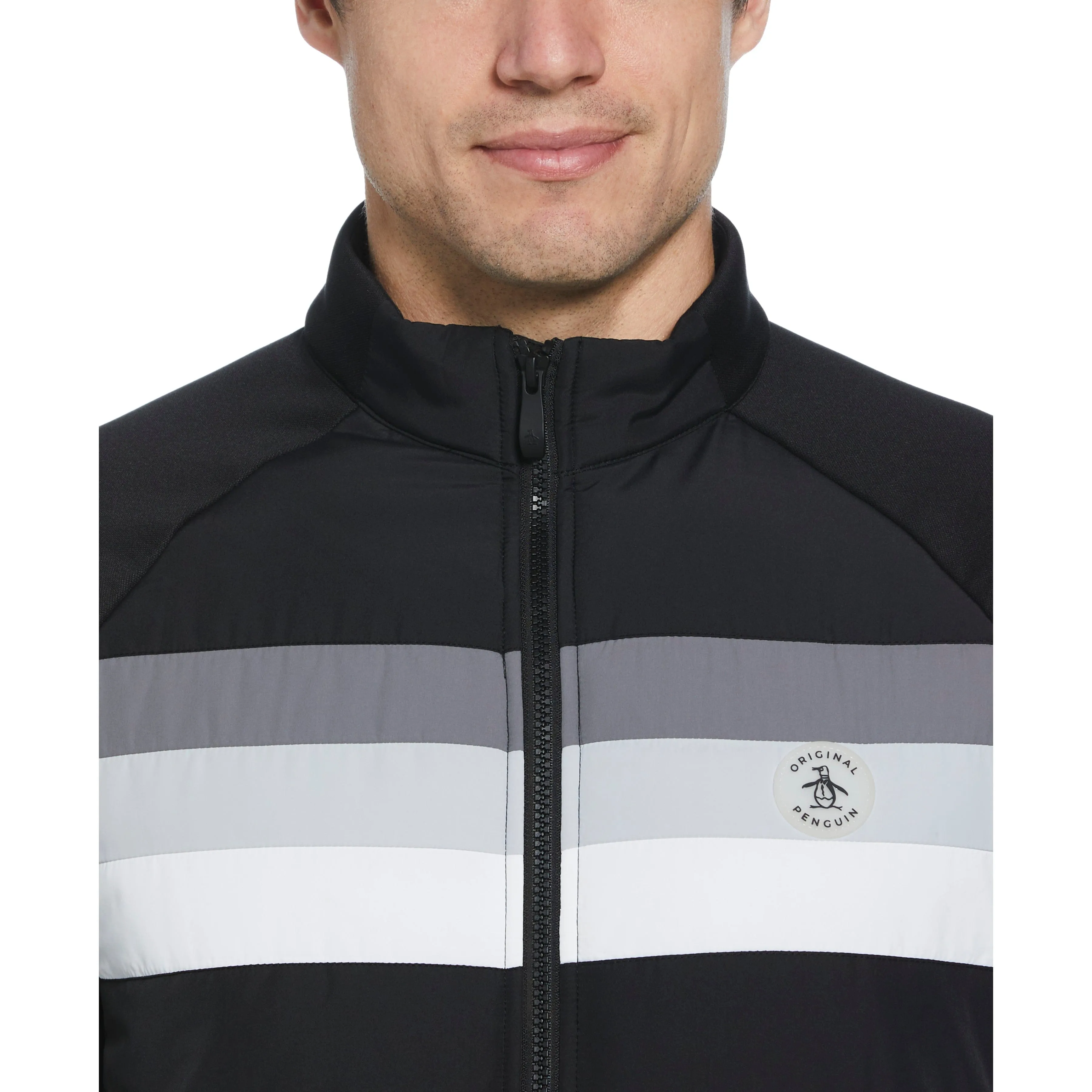 Retro Color Block Insulated Full Zip Golf Jacket