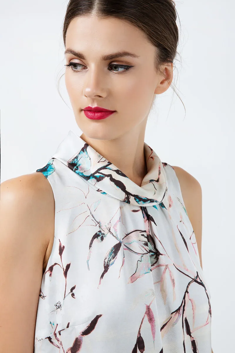 Straight Sleeveless Satin Dress