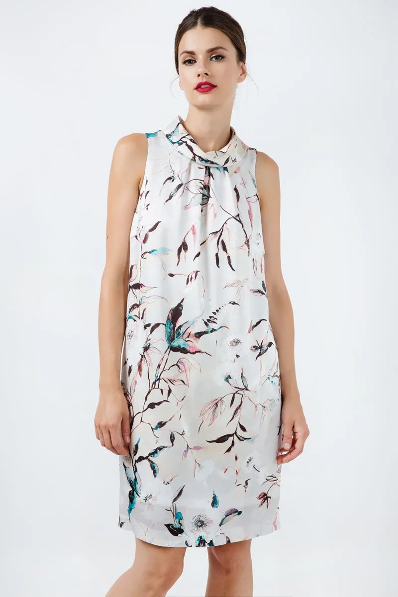 Straight Sleeveless Satin Dress