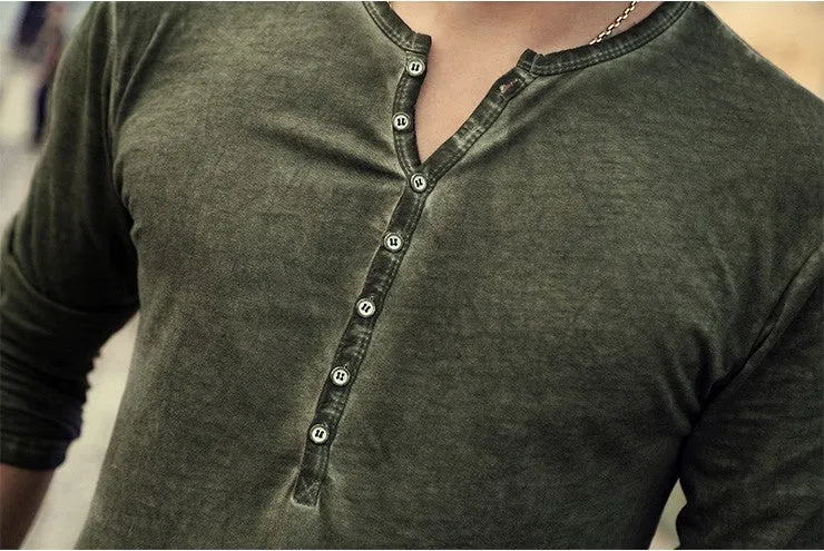 Vintage Henley Long Sleeves