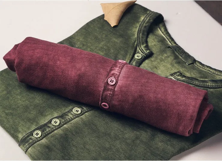Vintage Henley Long Sleeves
