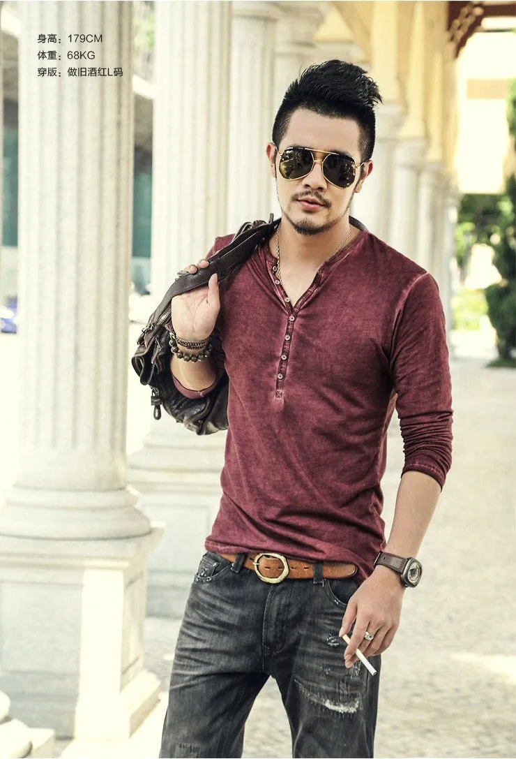 Vintage Henley Long Sleeves