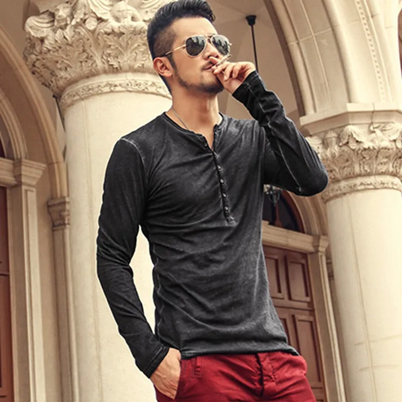 Vintage Henley Long Sleeves