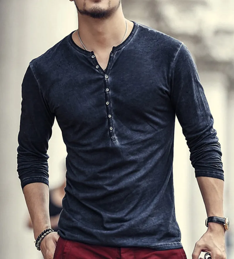 Vintage Henley Long Sleeves