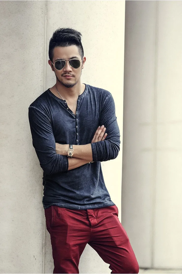 Vintage Henley Long Sleeves