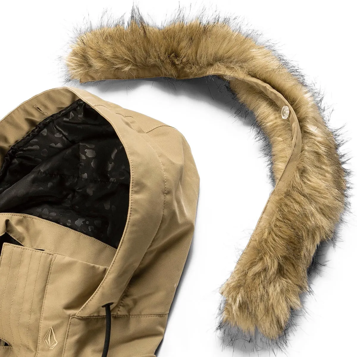 Volcom Womens Fawn Insulated 2024 Snowboard Jacket - Dark Khaki