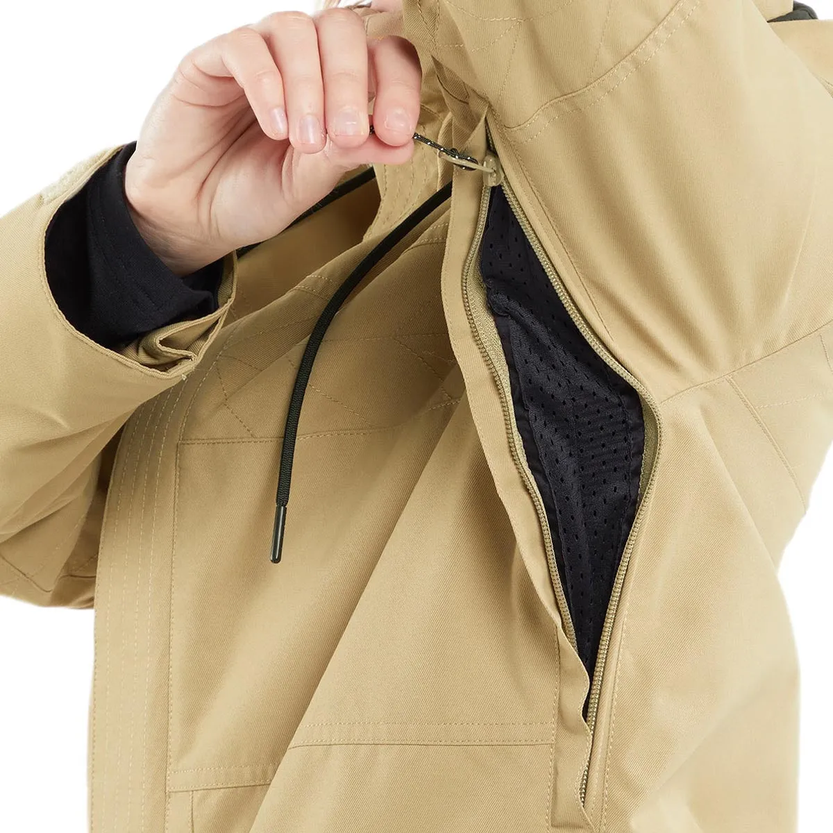 Volcom Womens Fawn Insulated 2024 Snowboard Jacket - Dark Khaki