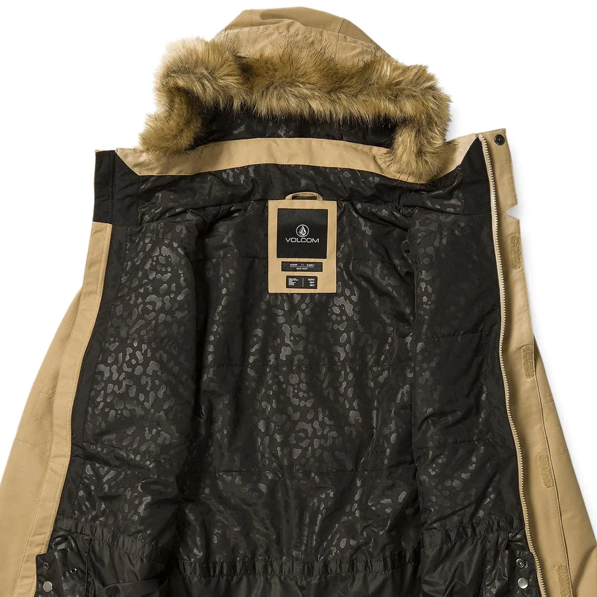 Volcom Womens Fawn Insulated 2024 Snowboard Jacket - Dark Khaki